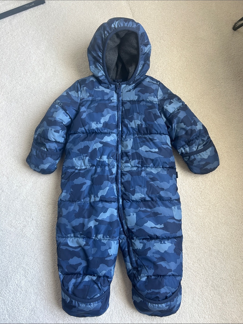 12-18 month Baby GAP Camo One-Piece Snowsuit. Like new!